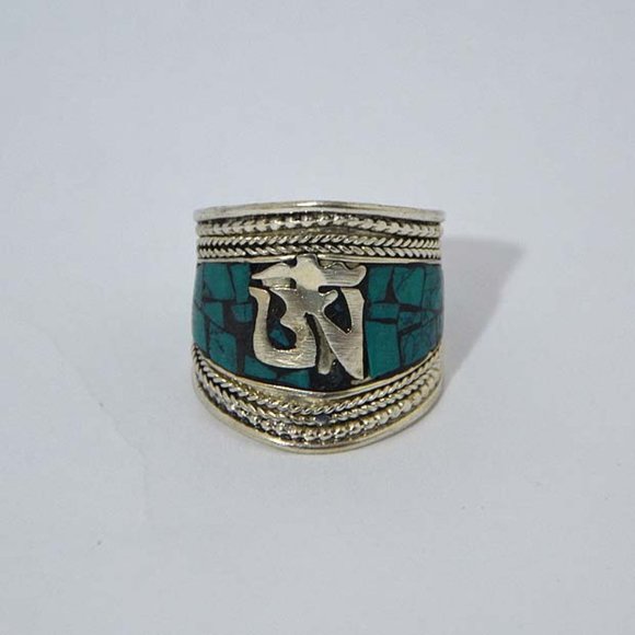 Handcrafted Tibetan OM Mantra Ring - Picture 3 of 3